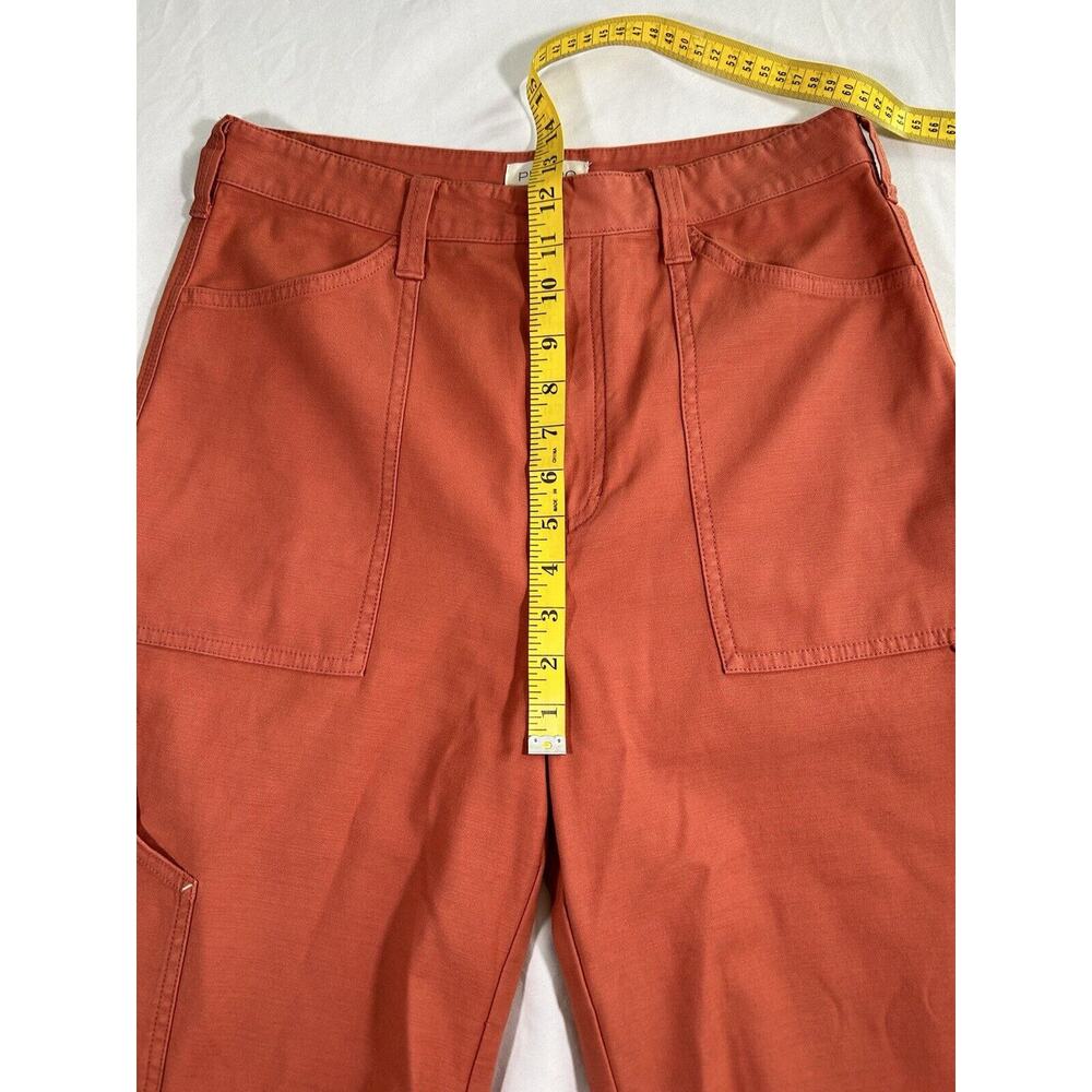 Pilcro Painted Puddle Flare Cargo Pants Womens Size 28 Burnt Orange Boho - Picture 12 of 14